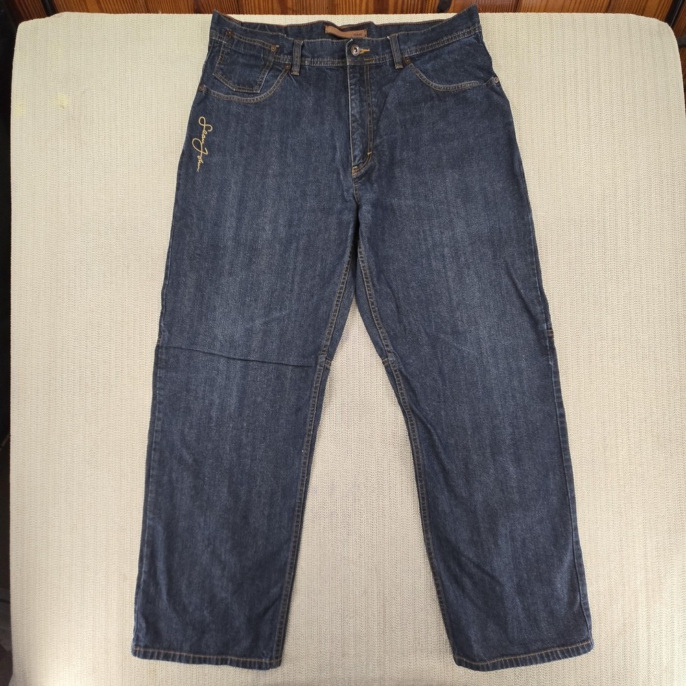 Sean John Jeans Mens 36x32 Blue Medium Wash Relaxed Fit Straight Leg Denim Pants